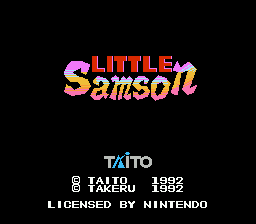 Little Samson title screenshot